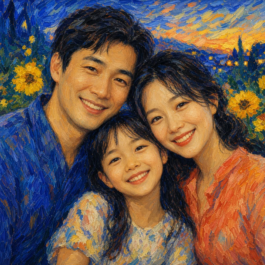 Post-impressionist voorbeeldportret